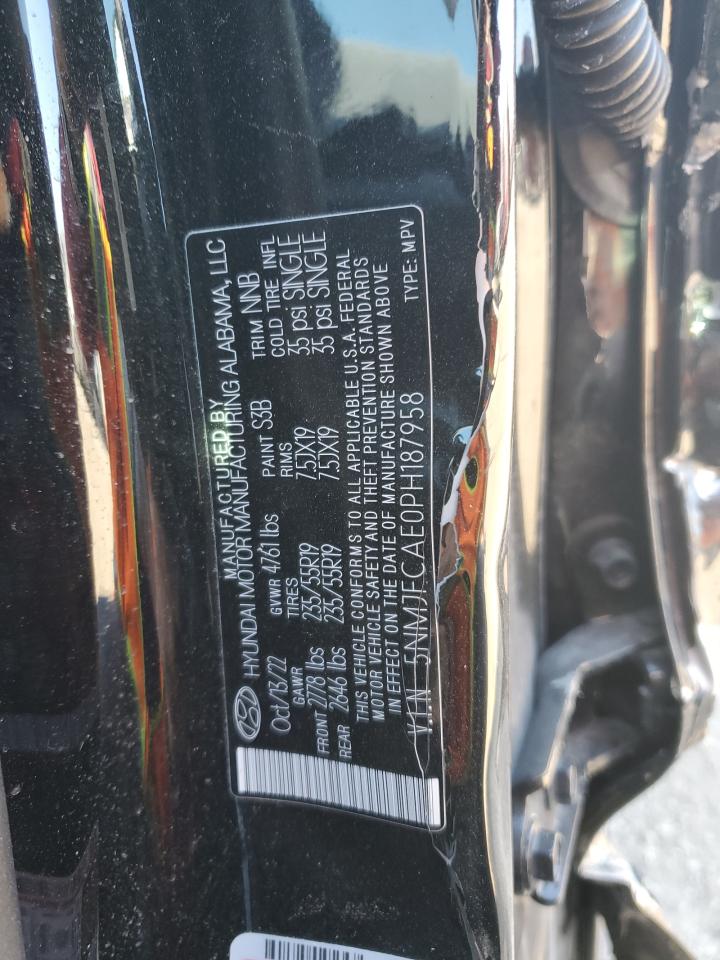 2023 HYUNDAI TUCSON SEL VIN:5NMJFCAE0PH187958