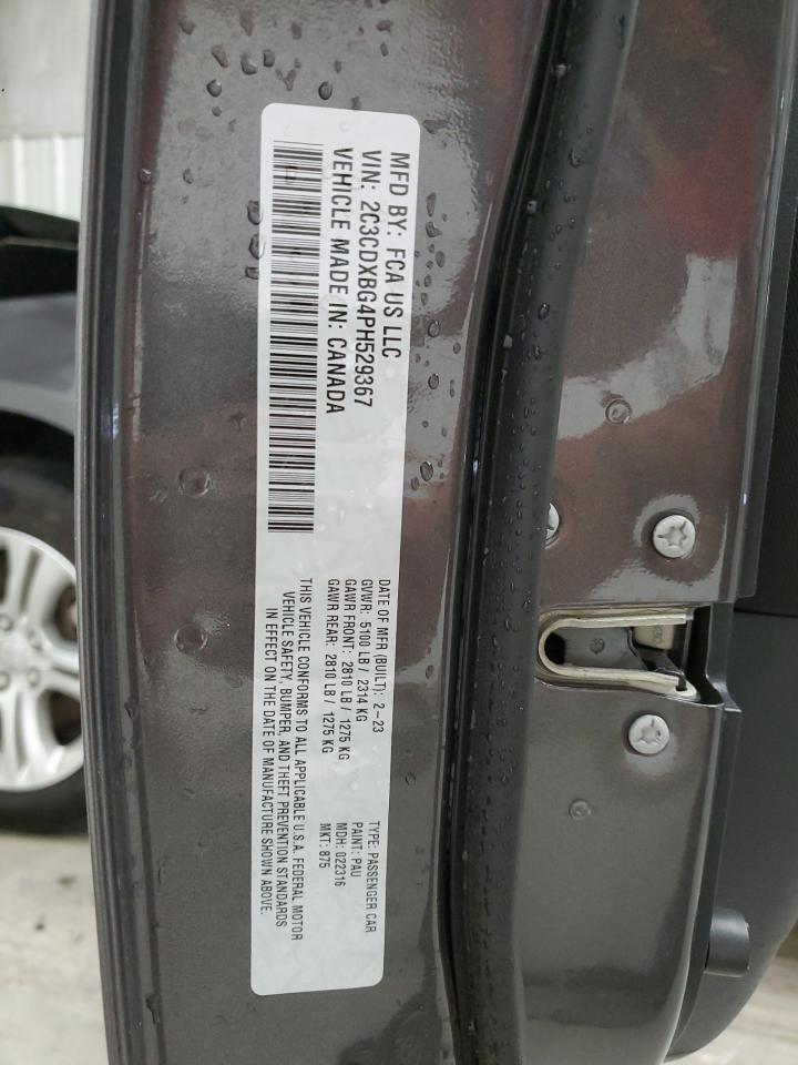 2023 DODGE CHARGER SXT VIN:2C3CDXBG4PH529367