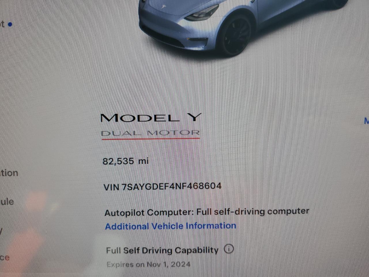 2022 TESLA MODEL Y  VIN:7SAYGDEF4NF468604