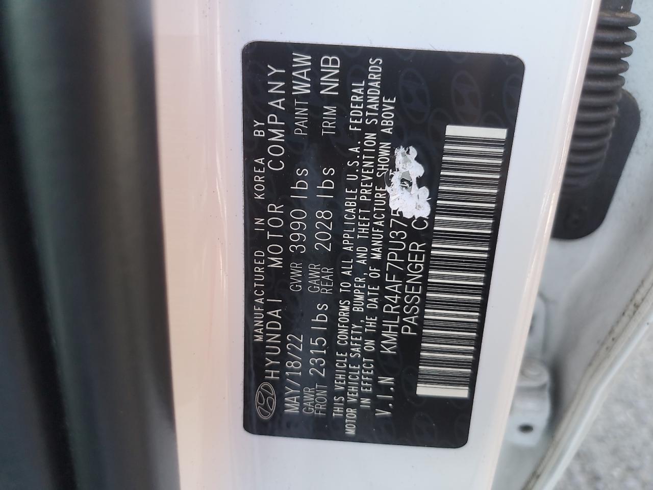 2023 HYUNDAI ELANTRA N LINE VIN:KMHLR4AF7PU375198