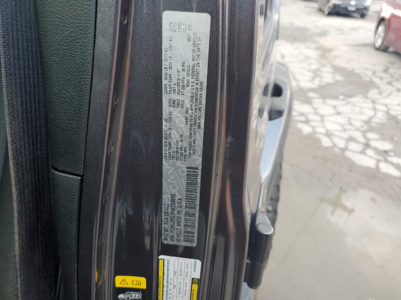 2022 JEEP WRANGLER UNLIMITED SAHARA VIN:1C4HJXEG9NW269598