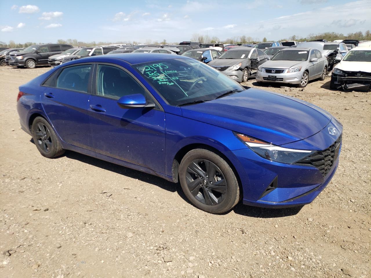 2022 HYUNDAI ELANTRA BLUE VIN:KMHLM4AJ6NU032012