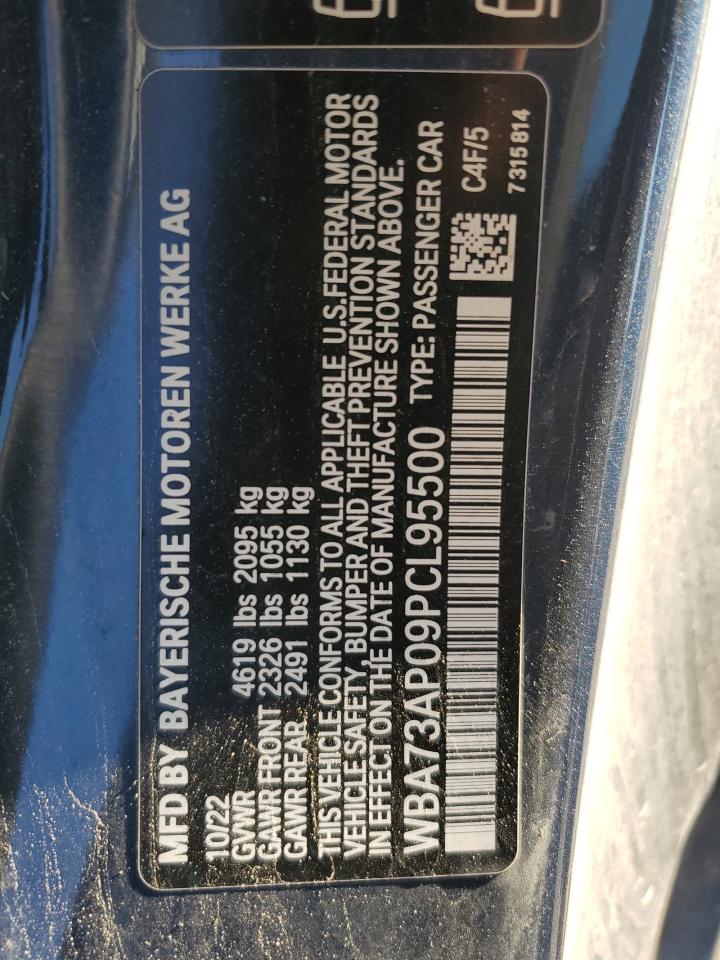 2023 BMW 430XI VIN:WBA73AP09PCL95500