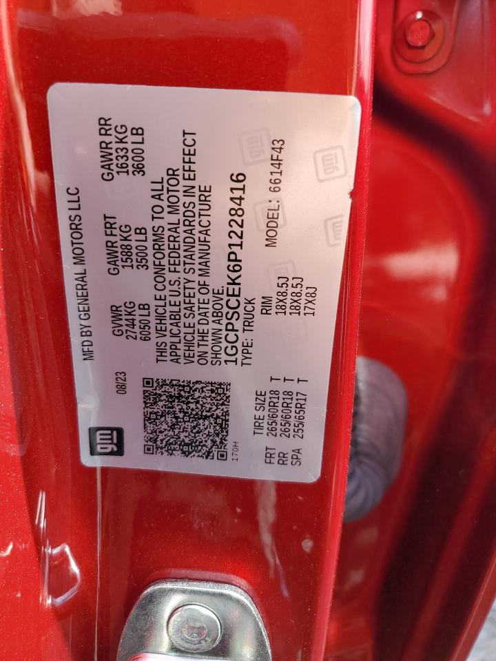 2023 CHEVROLET COLORADO LT VIN:1GCPSCEK6P1228416