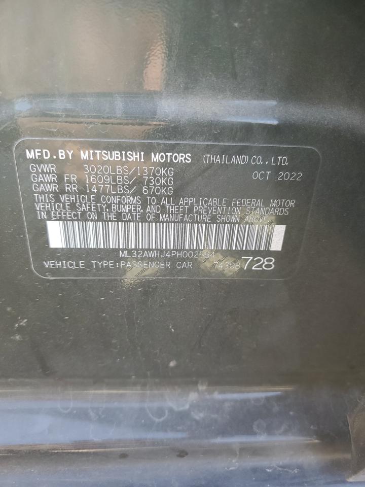 2023 MITSUBISHI MIRAGE SE VIN:ML32AWHJ4PH002564