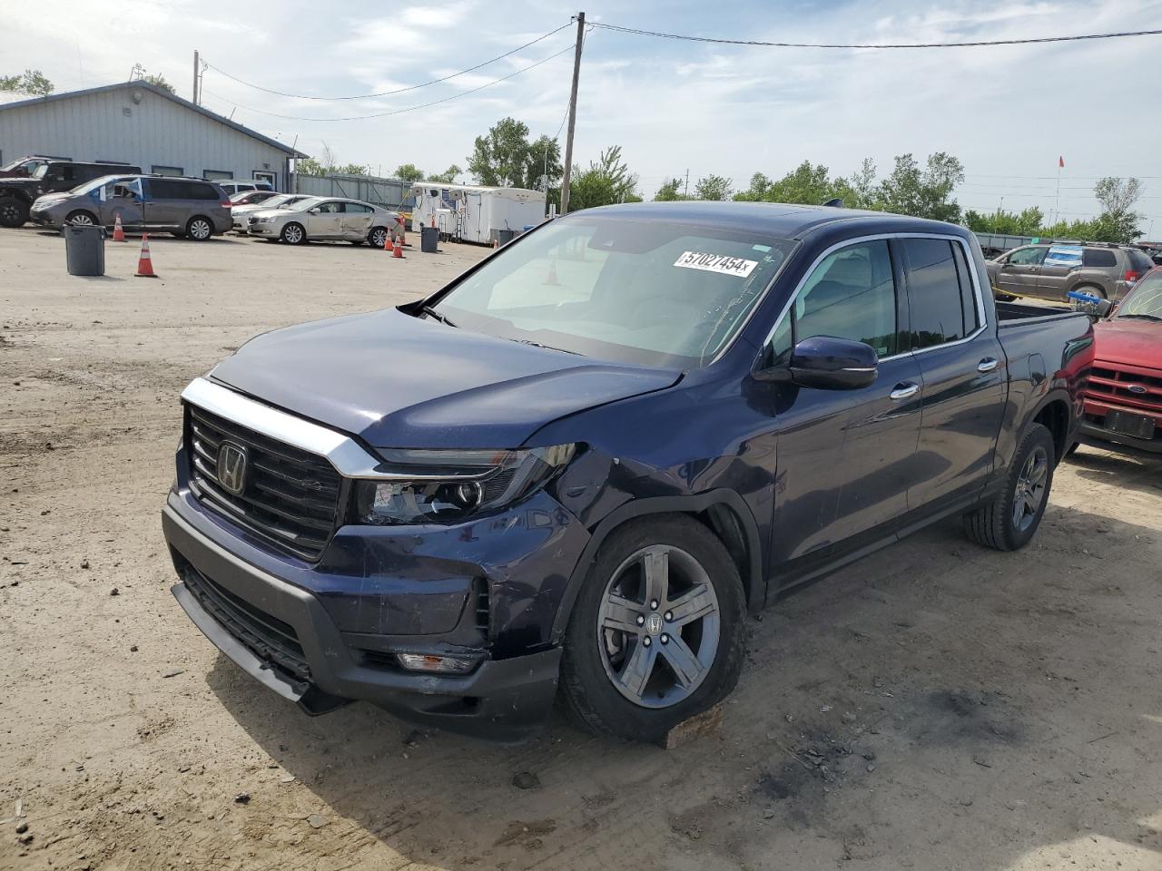 2022 HONDA RIDGELINE RTL VIN:5FPYK3F77NB030051