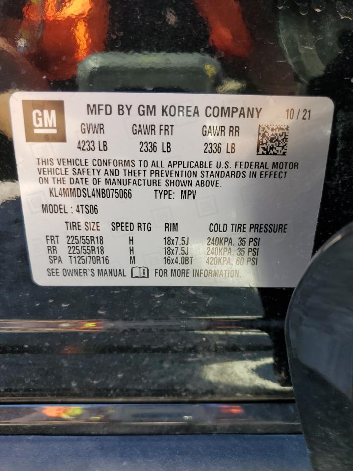 2022 BUICK ENCORE GX SELECT VIN:KL4MMDSL4NB075066