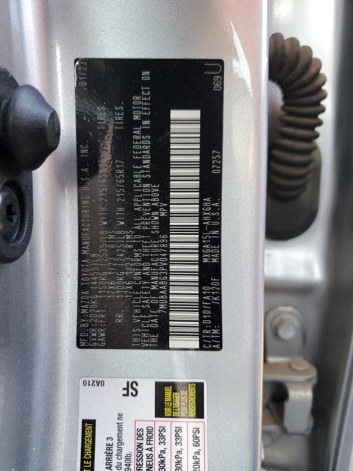 2023 TOYOTA COROLLA CROSS LE VIN:7MUBAABG3PV047896