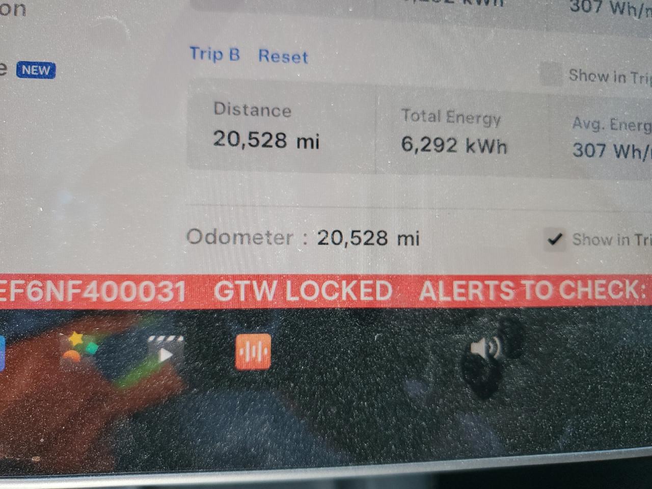 2022 TESLA MODEL Y  VIN:7SAYGDEF6NF400031