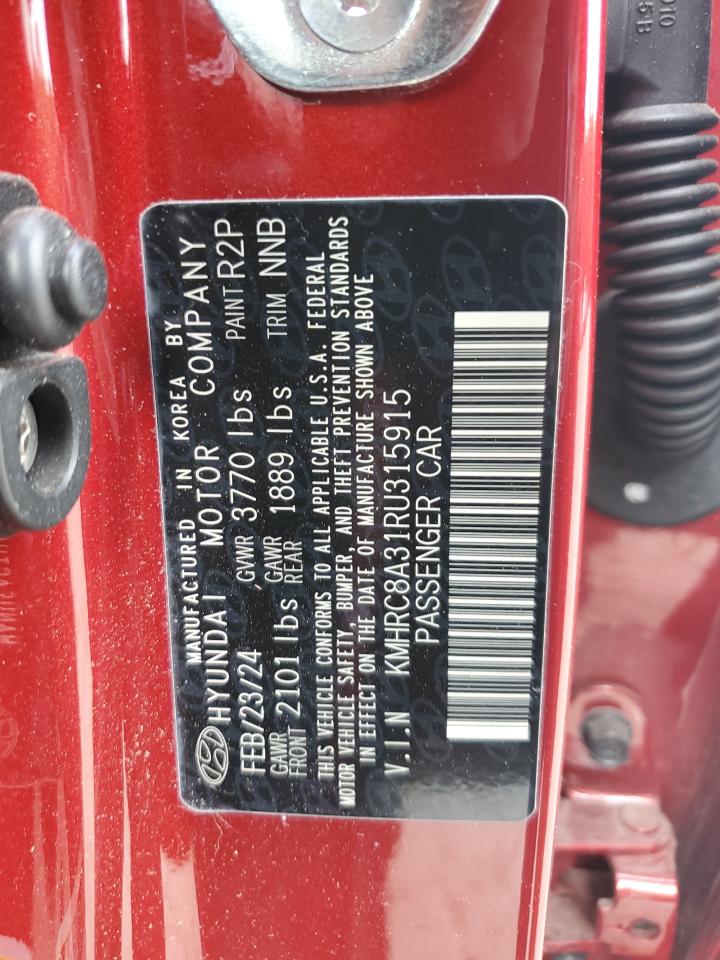 2024 HYUNDAI VENUE SEL VIN:KMHRC8A31RU315915