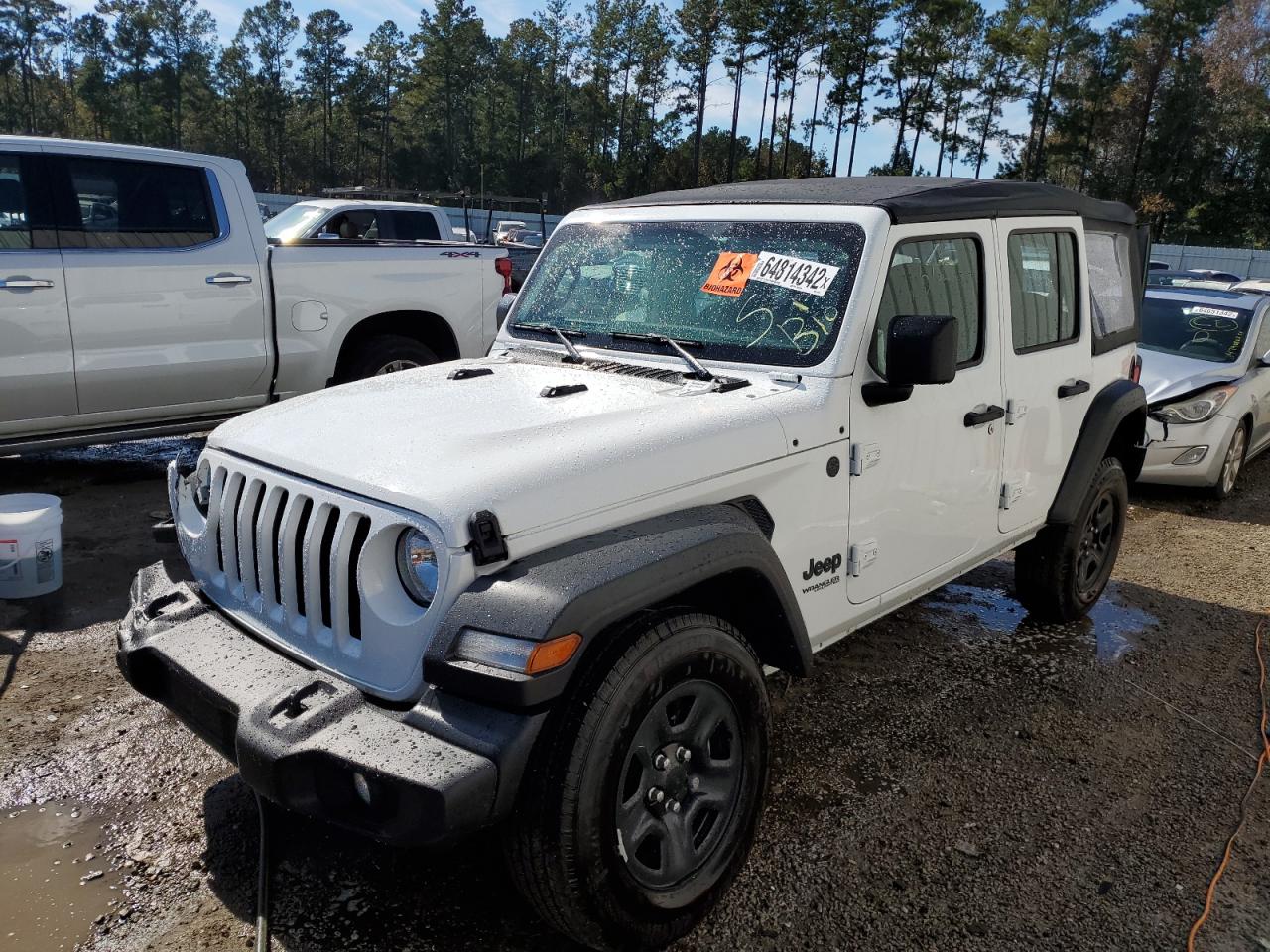 2022 JEEP WRANGLER UNLIMITED SPORT VIN:1C4HJXDG8NW224766