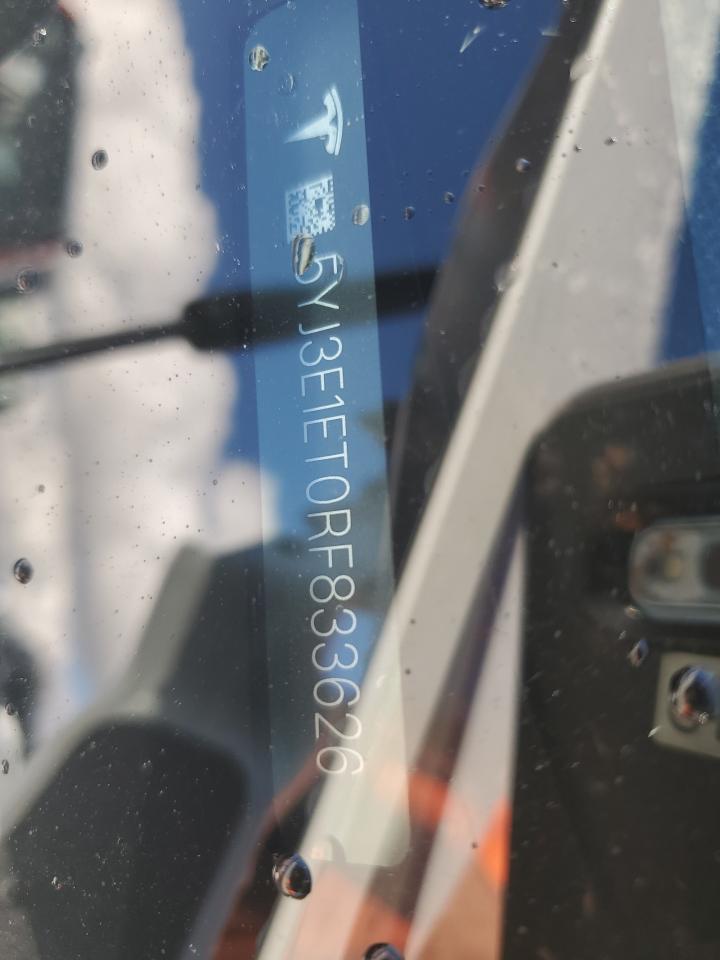 2024 TESLA MODEL 3  VIN:5YJ3E1ET0RF833626