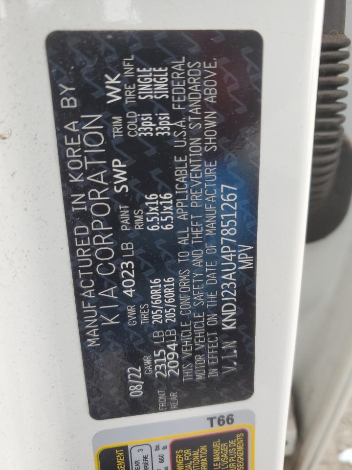 2023 KIA SOUL LX VIN:KNDJ23AU4P7851267