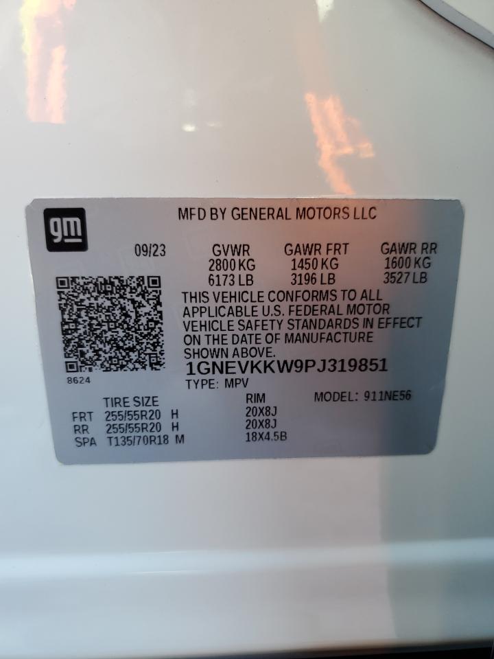 2023 CHEVROLET TRAVERSE PREMIER VIN:1NXBU4EE1AZ196321