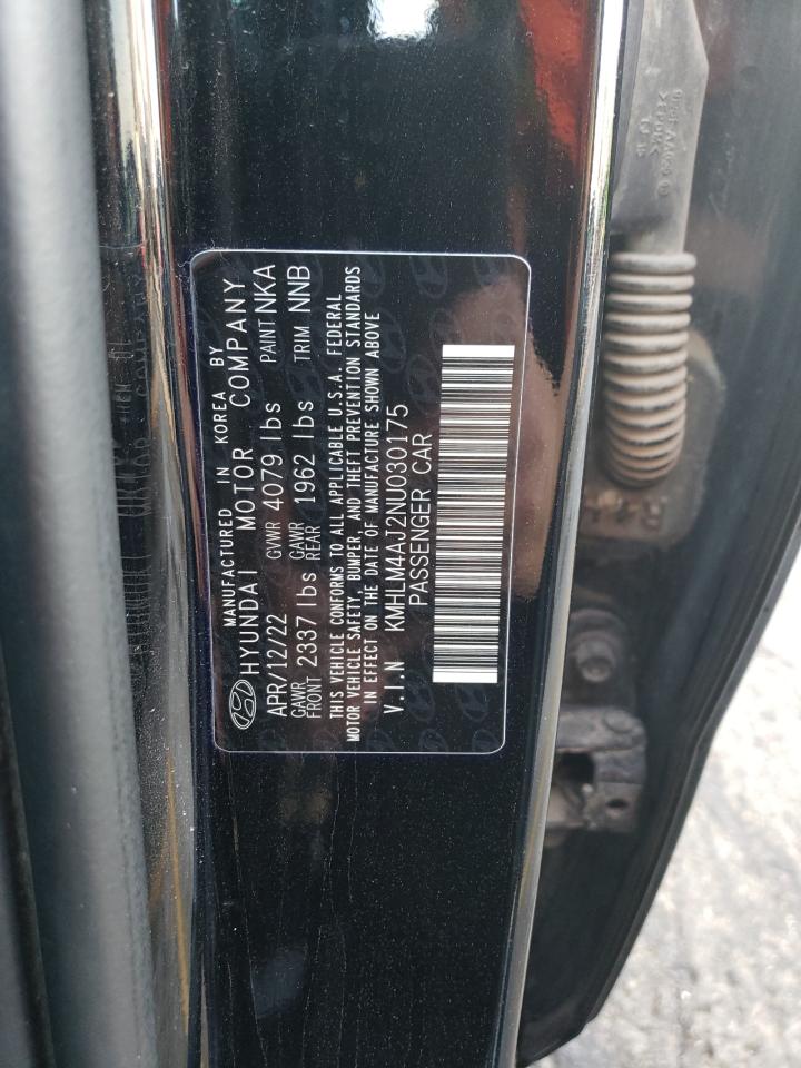 2022 HYUNDAI ELANTRA BLUE VIN:KMHLM4AJ2NU030175