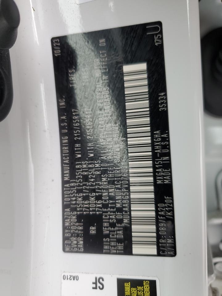 2023 TOYOTA COROLLA CROSS LE VIN:7MUCAABG5PV076031