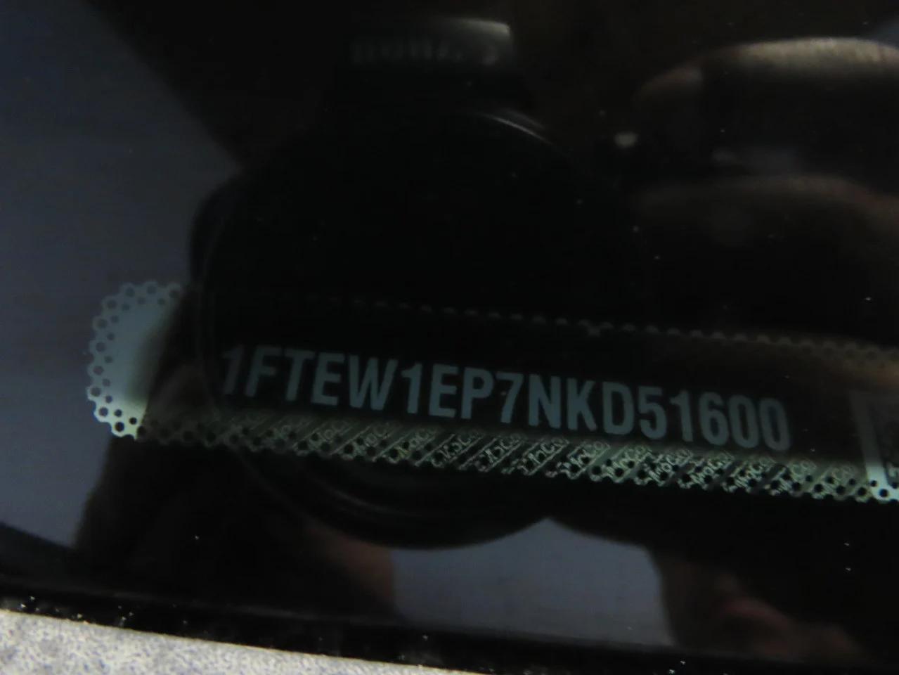 2022 FORD F150 SUPERCREW VIN:1FTEW1EP7NKD51600