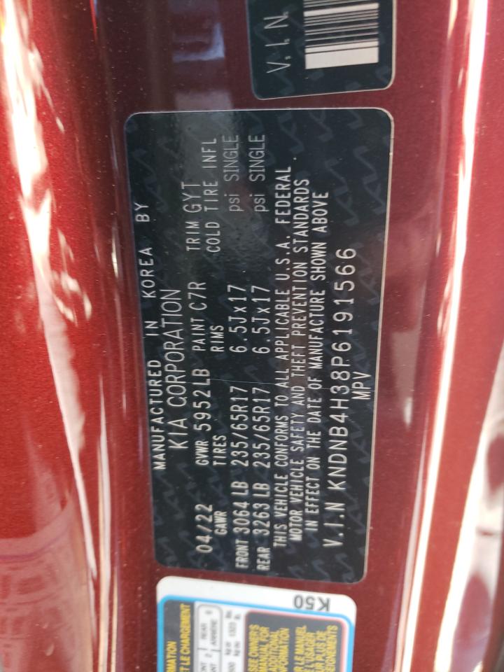 2023 KIA CARNIVAL LX VIN:KNDNB4H38P6191566