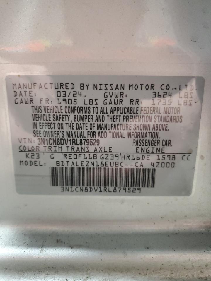 2024 NISSAN VERSA S VIN:3N1CN8DV1RL879529