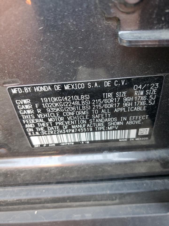 2023 HONDA HR-V LX VIN:3CZRZ2H34PM745519