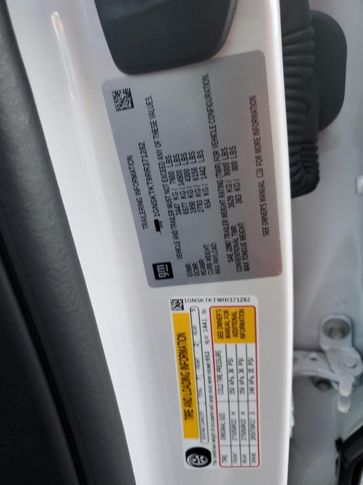 2024 CHEVROLET TAHOE K1500 HIGH COUNTRY VIN:1GNSKTKT9RR371282