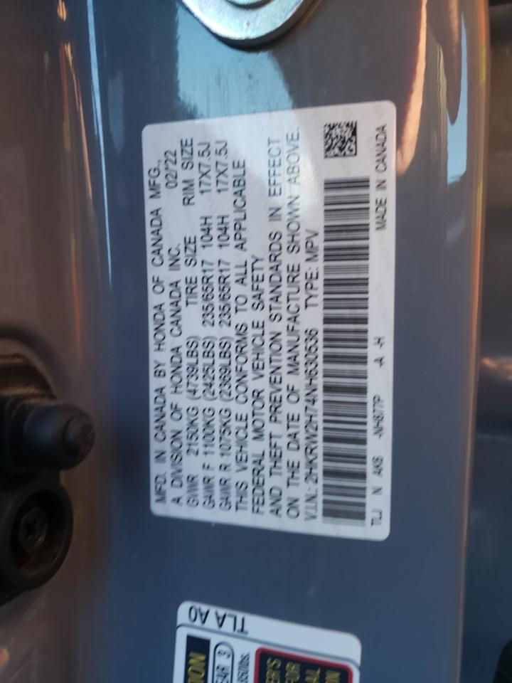 2022 HONDA CR-V SE VIN:2HKRW2H74NH630536