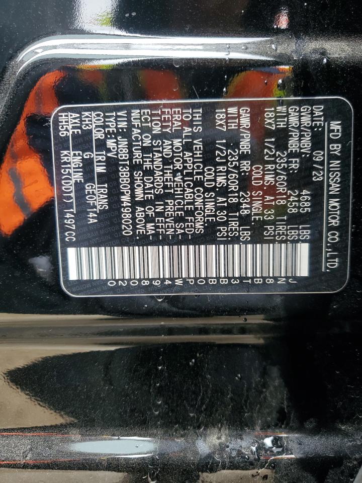 2023 NISSAN ROGUE SV VIN:JN8BT3BB0PW498020