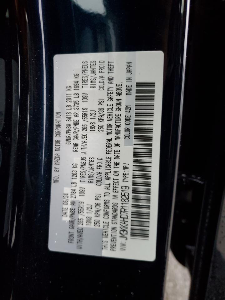 2024 MAZDA CX-90 SELECT VIN:JM3KKAHD7R1182519