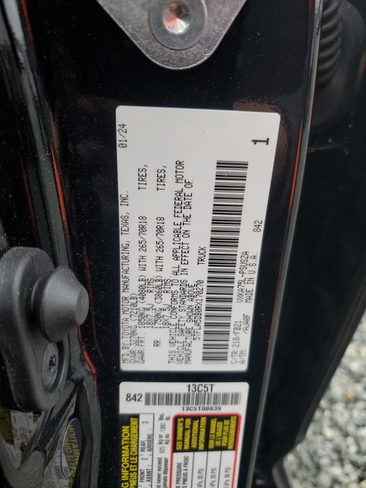 2024 TOYOTA TUNDRA CREWMAX SR VIN:5TFLA5DB0RX170270
