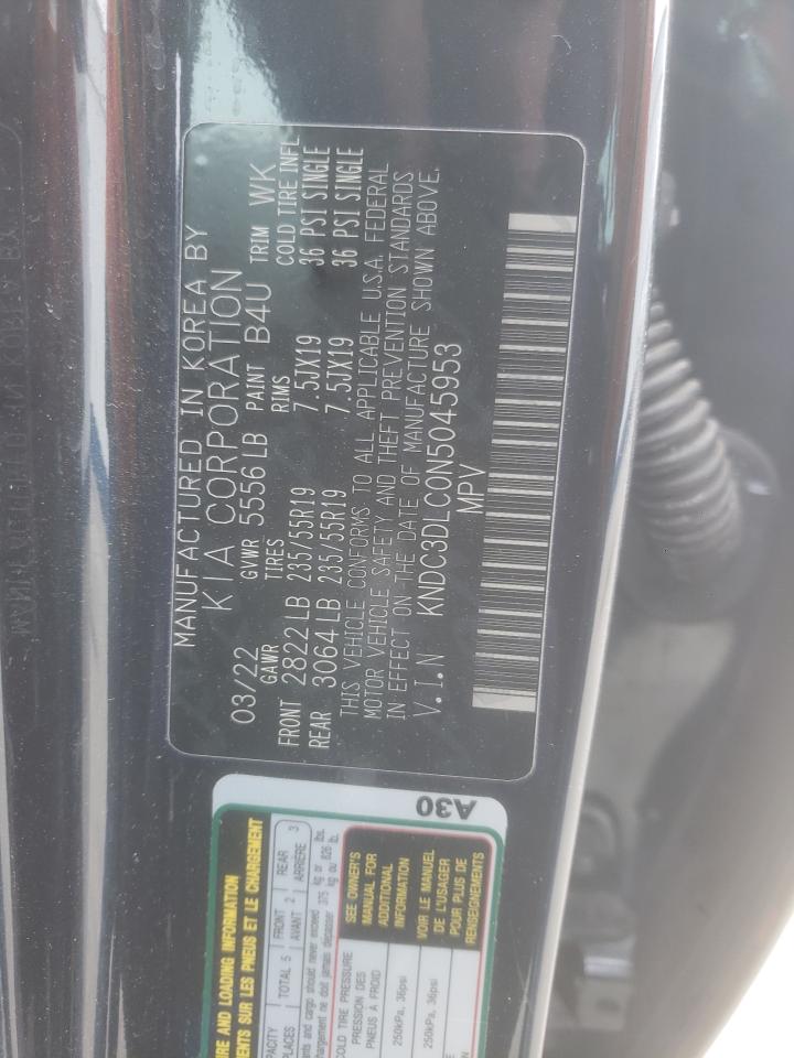 2022 KIA EV6 LIGHT VIN:KNDC3DLC0N5045953