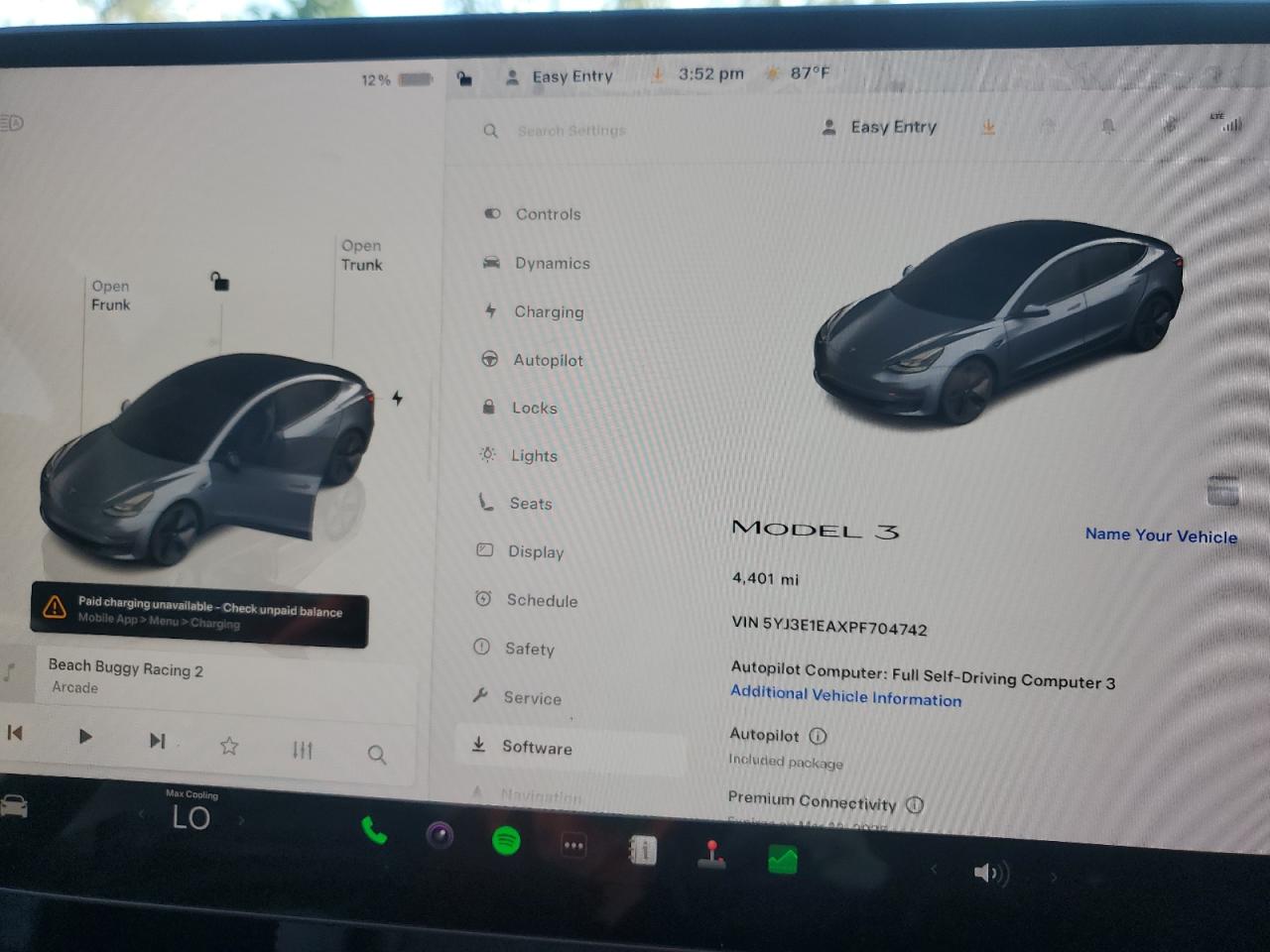2023 TESLA MODEL 3  VIN:5YJ3E1EAXPF704742