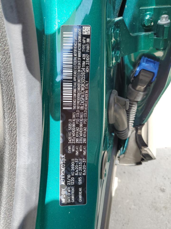 2024 ALFA ROMEO TONALE TI VIN:ZASPATCW0R3055934