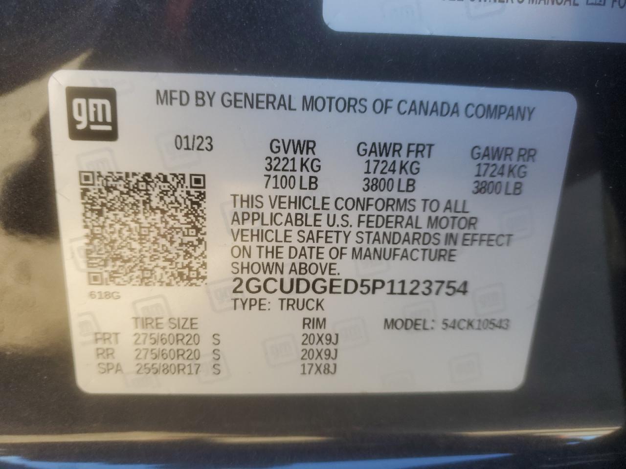 2023 CHEVROLET SILVERADO K1500 LTZ VIN:2GCUDGED5P1123754