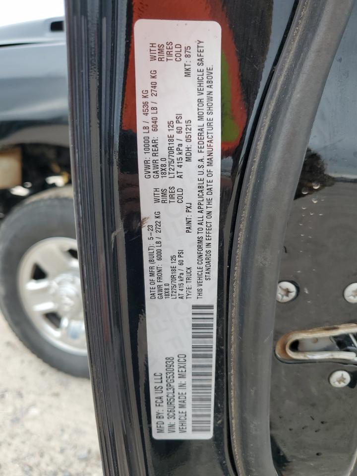 2023 RAM 2500 TRADESMAN VIN:3C6UR5CL3PG530938