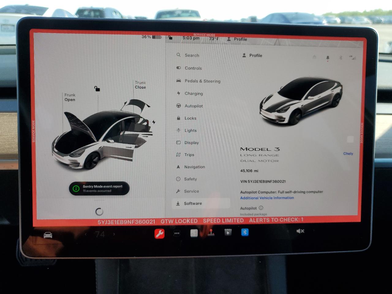 2022 TESLA MODEL 3  VIN:5YJ3E1EB9NF360021