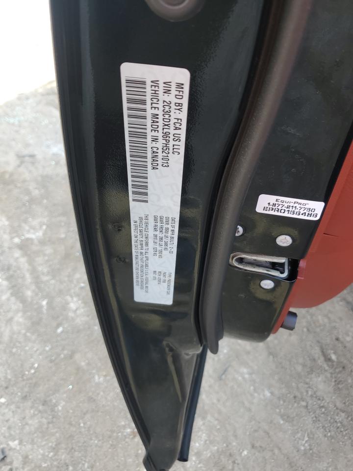 2023 DODGE CHARGER SRT HELLCAT VIN:2C3CDXL96PH521013