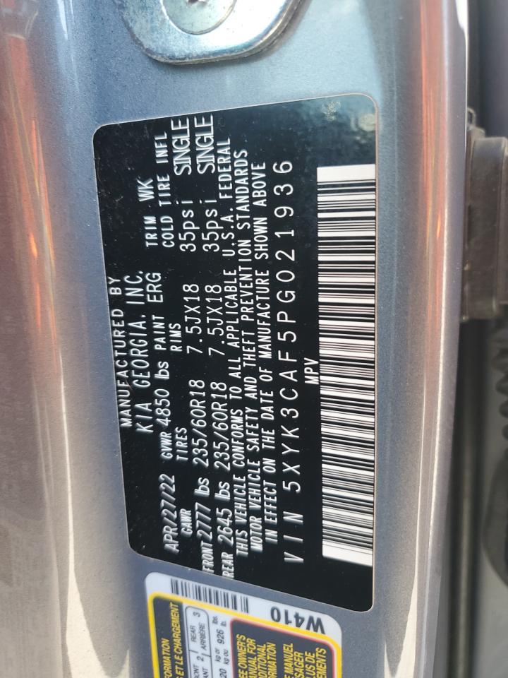 2023 KIA SPORTAGE EX VIN:5XYK3CAF5PG021936