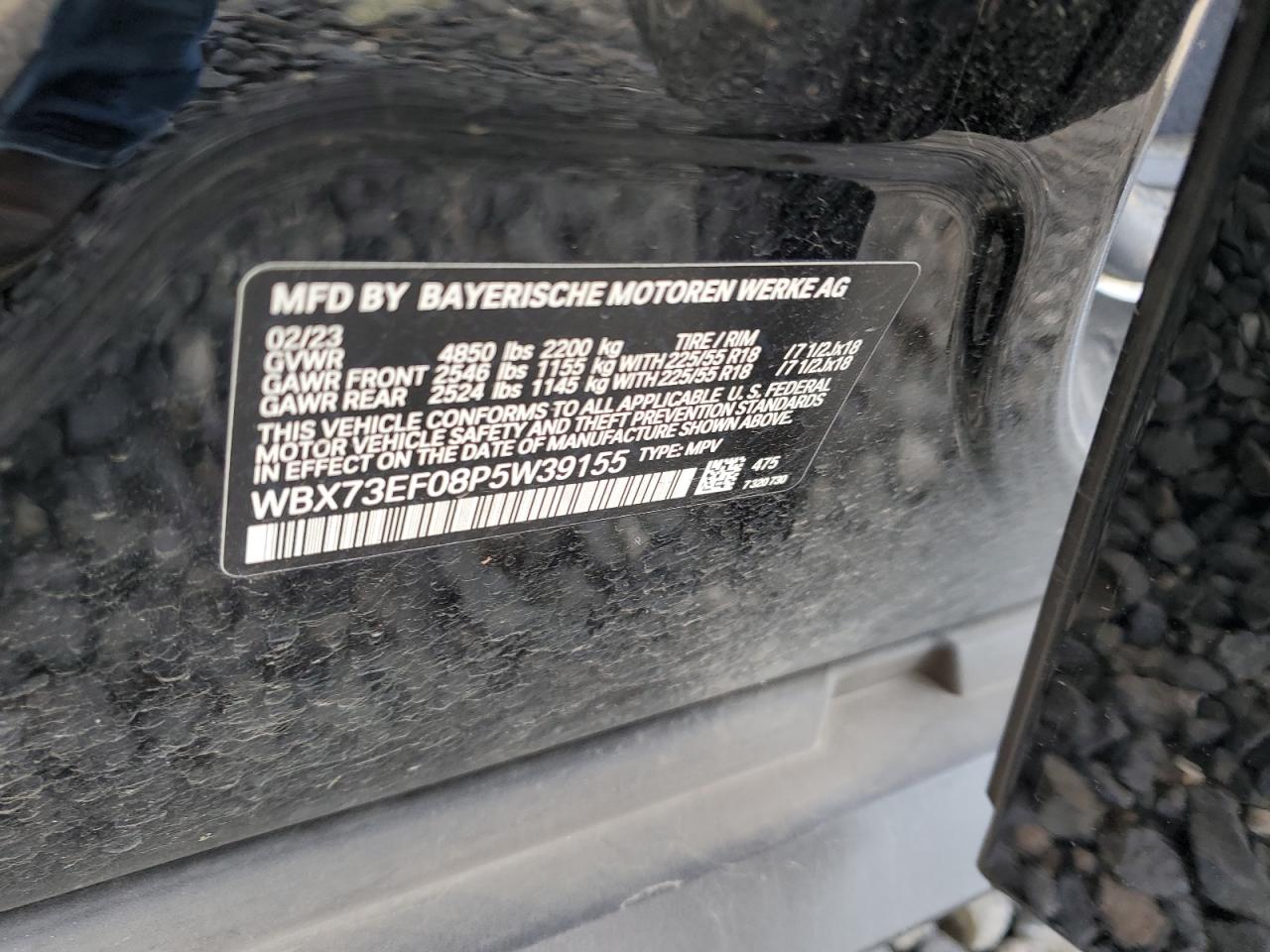 2023 BMW X1 XDRIVE28I VIN:WBX73EF08P5W39155