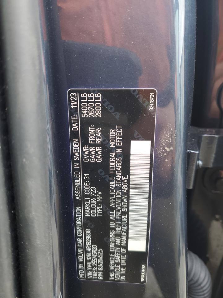 2024 VOLVO XC60 PLUS VIN:YV4L12RL4R1829838