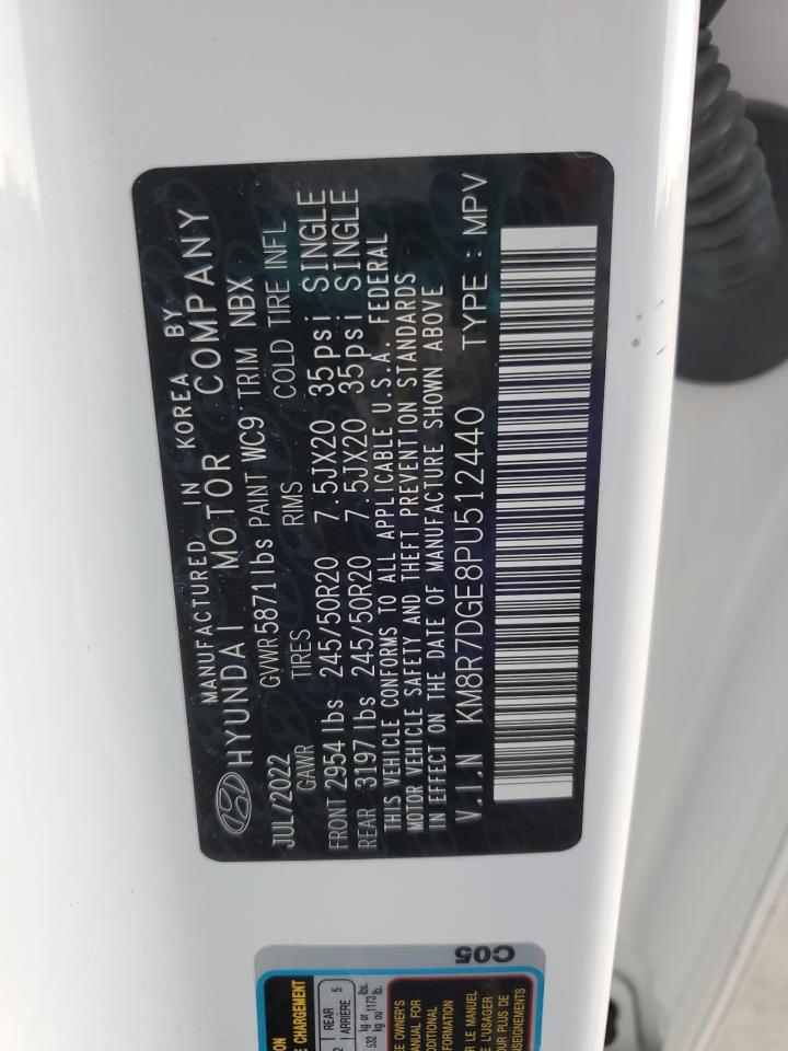 2023 HYUNDAI PALISADE CALLIGRAPHY VIN:KM8R7DGE8PU512440