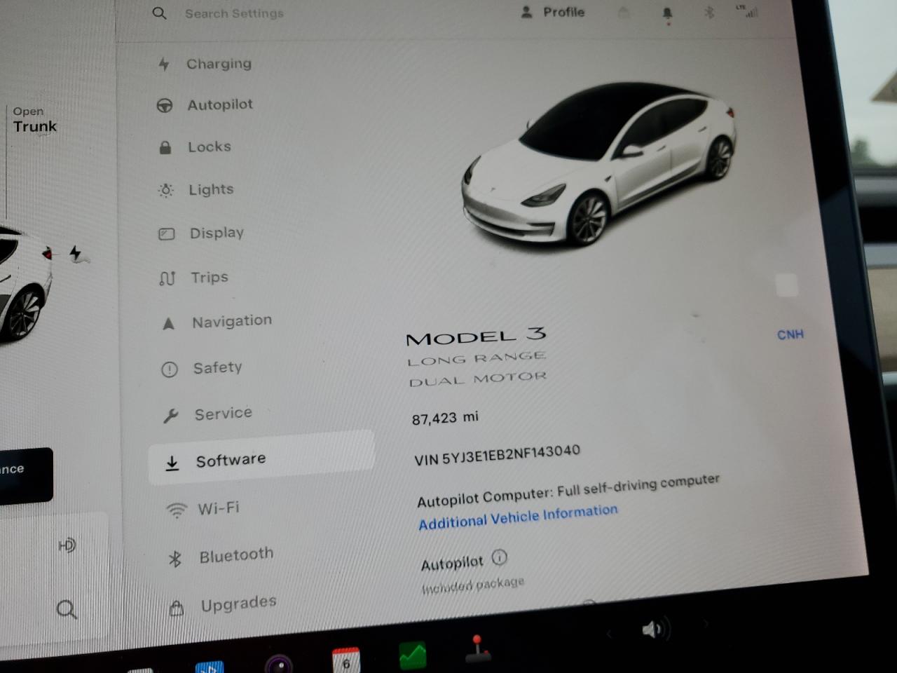 2022 TESLA MODEL 3  VIN:5YJ3E1EB2NF143040