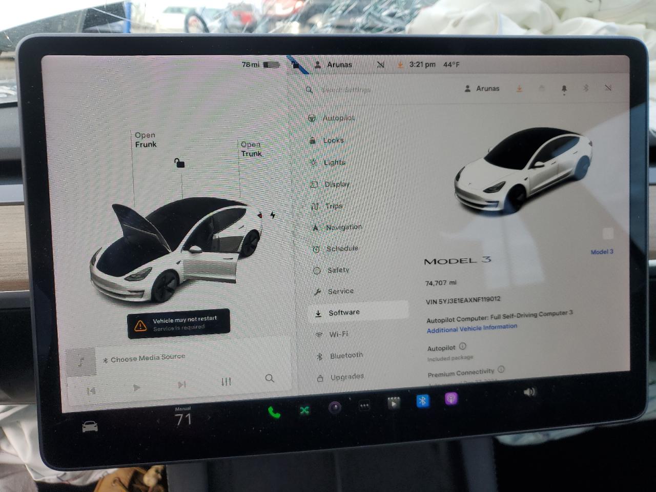 2022 TESLA MODEL 3  VIN:5YJ3E1EAXNF119012