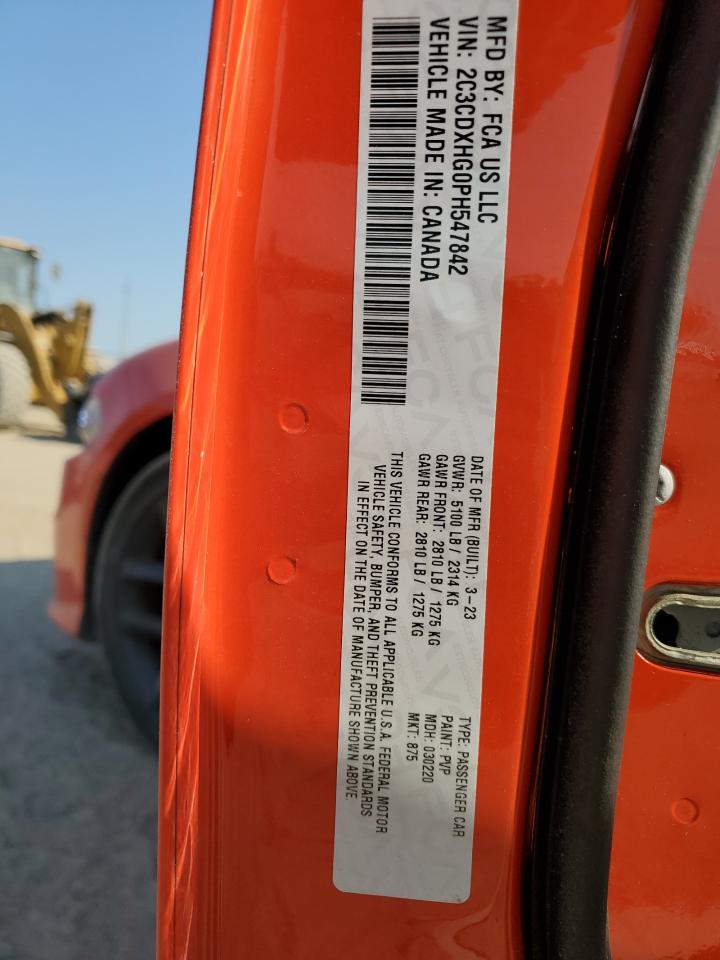 2023 DODGE CHARGER GT VIN:2C3CDXHG0PH547842