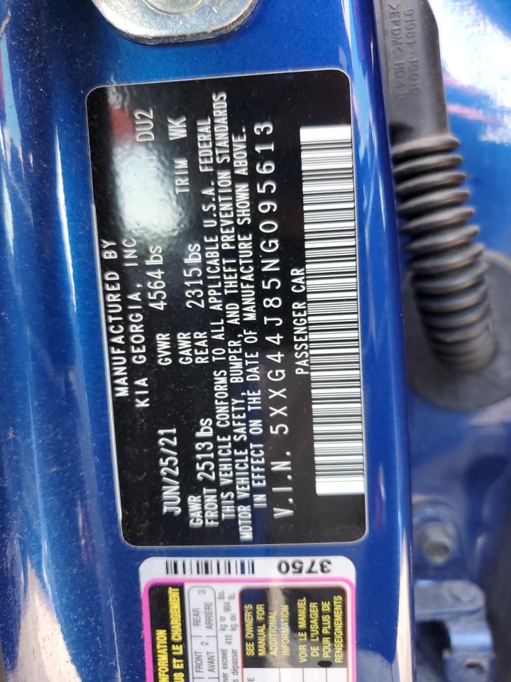 2022 KIA K5 GT VIN:5XXG44J85NG095613