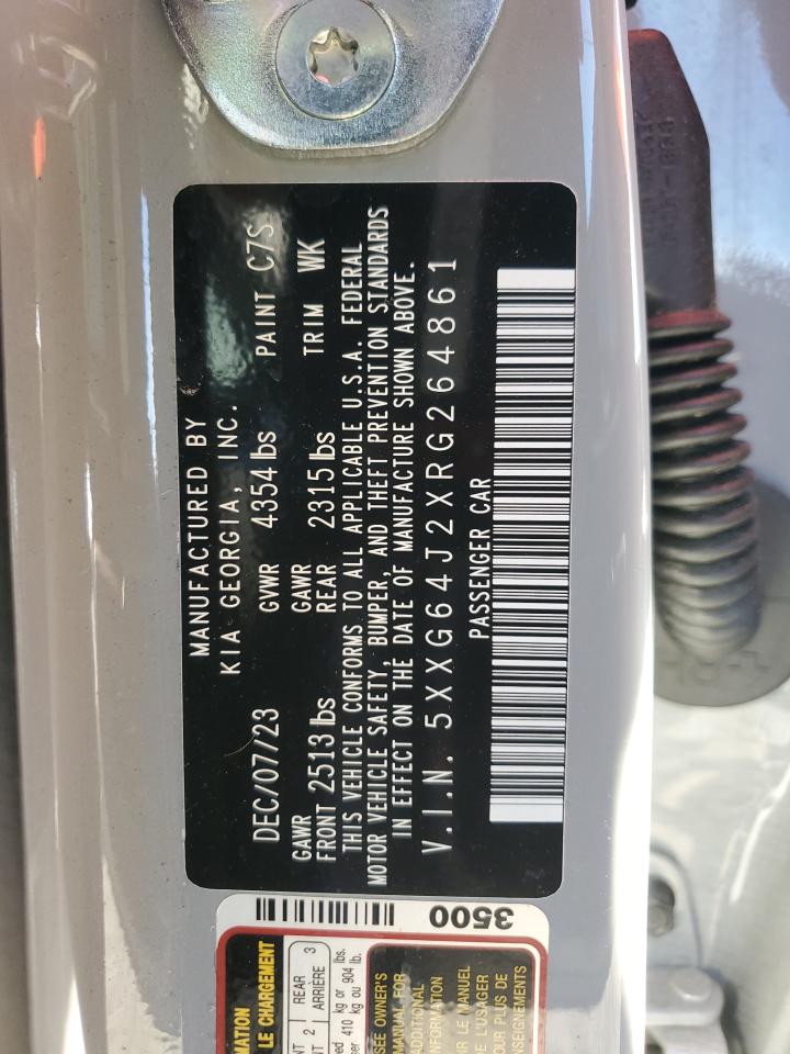 2024 KIA K5 GT LINE VIN:5XXG64J2XRG264861