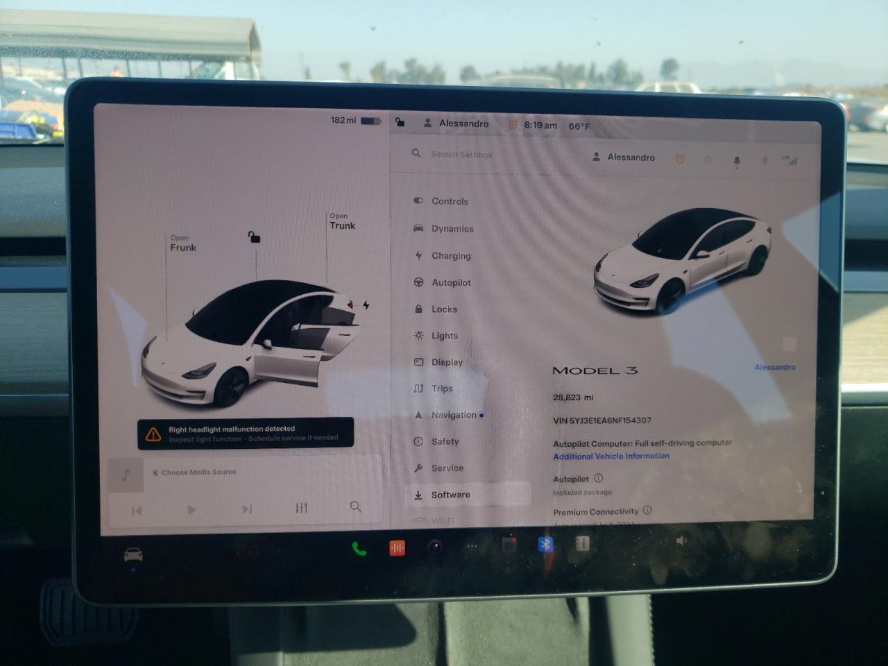 2022 TESLA MODEL 3  VIN:5YJ3E1EA6NF154307