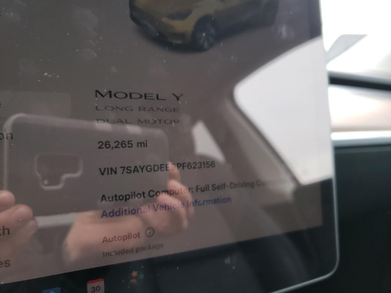 2023 TESLA MODEL Y  VIN:7SAYGDEE9PF623156