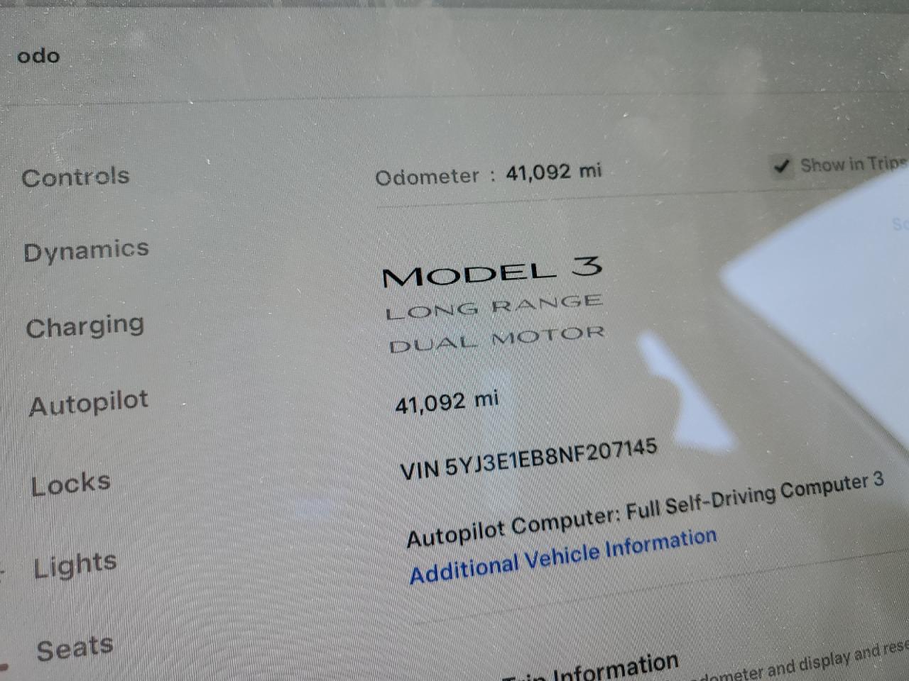 2022 TESLA MODEL 3  VIN:5YJ3E1EB8NF207145