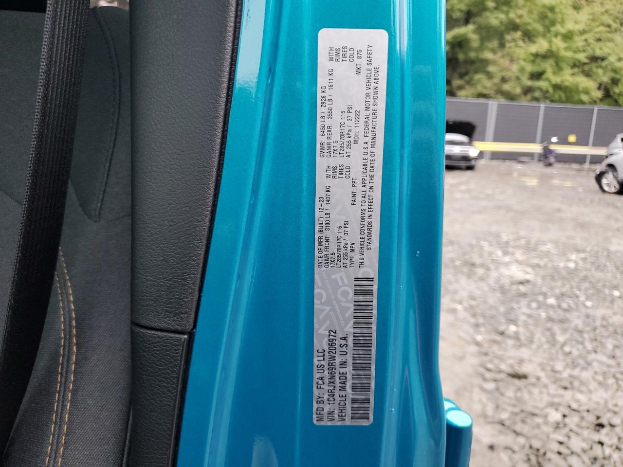 2024 JEEP WRANGLER 4XE VIN:1C4RJXN69RW206972