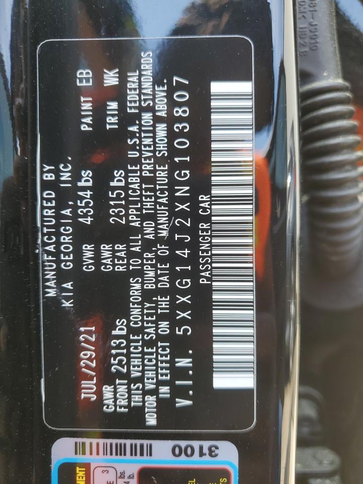 2022 KIA K5 LXS VIN:5XXG14J2XNG103807